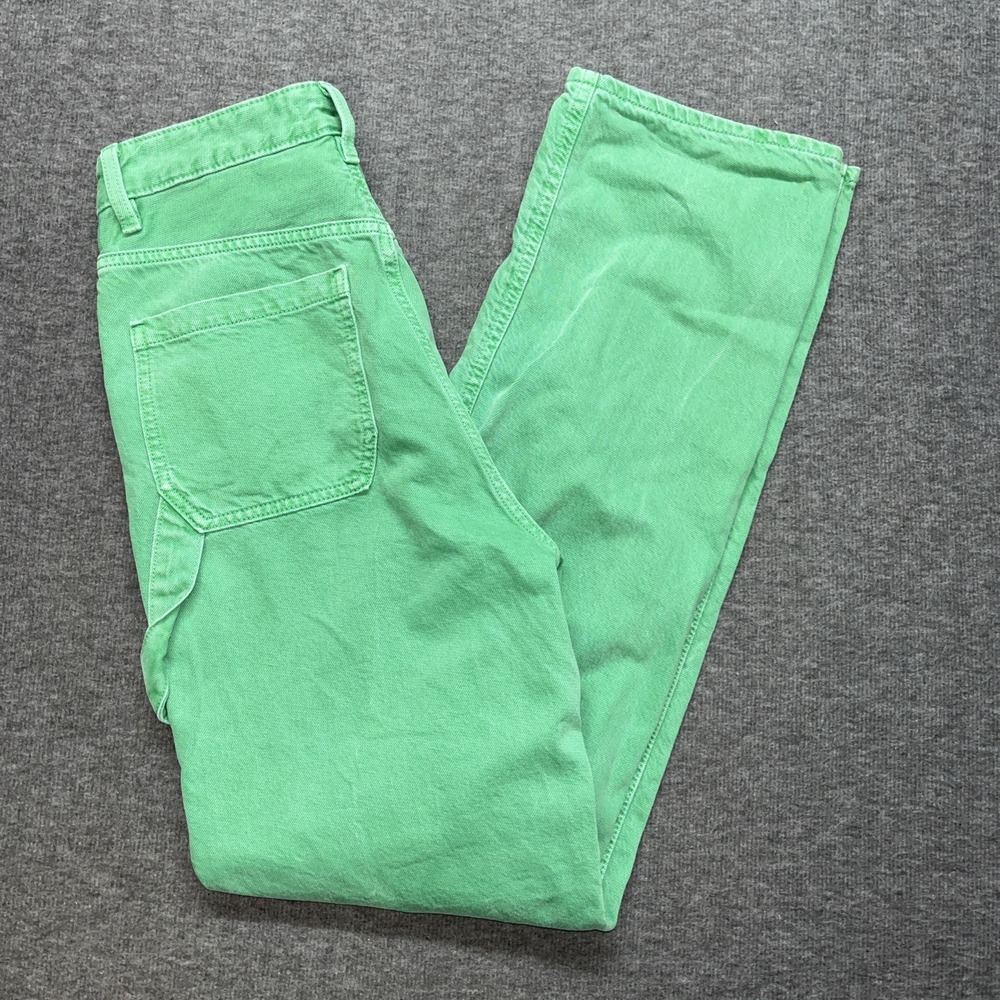 PacSun 90s BF Carpenter Green High Rise Straight Leg Denim Jeans 26